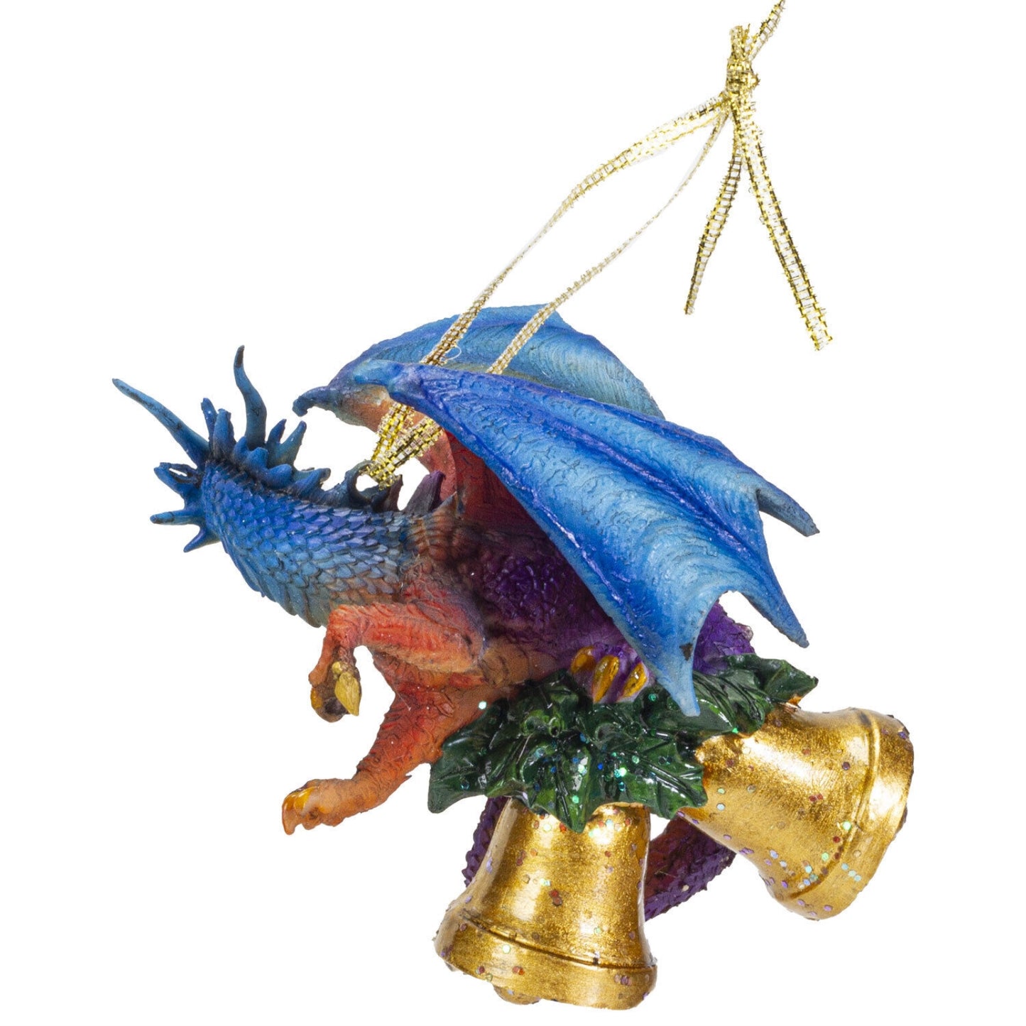 Dragon with Bells Christmas Tree Ornament 5 inch
