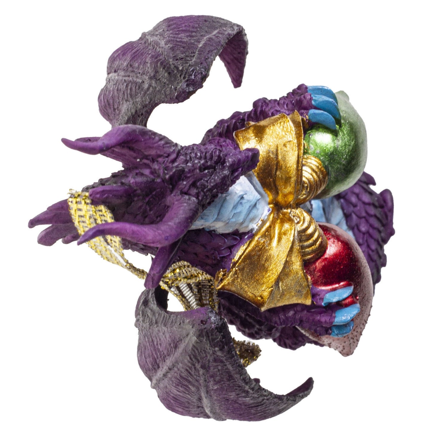 Purple Dragon with Christmas Lights Hanging Ornament 5 inch