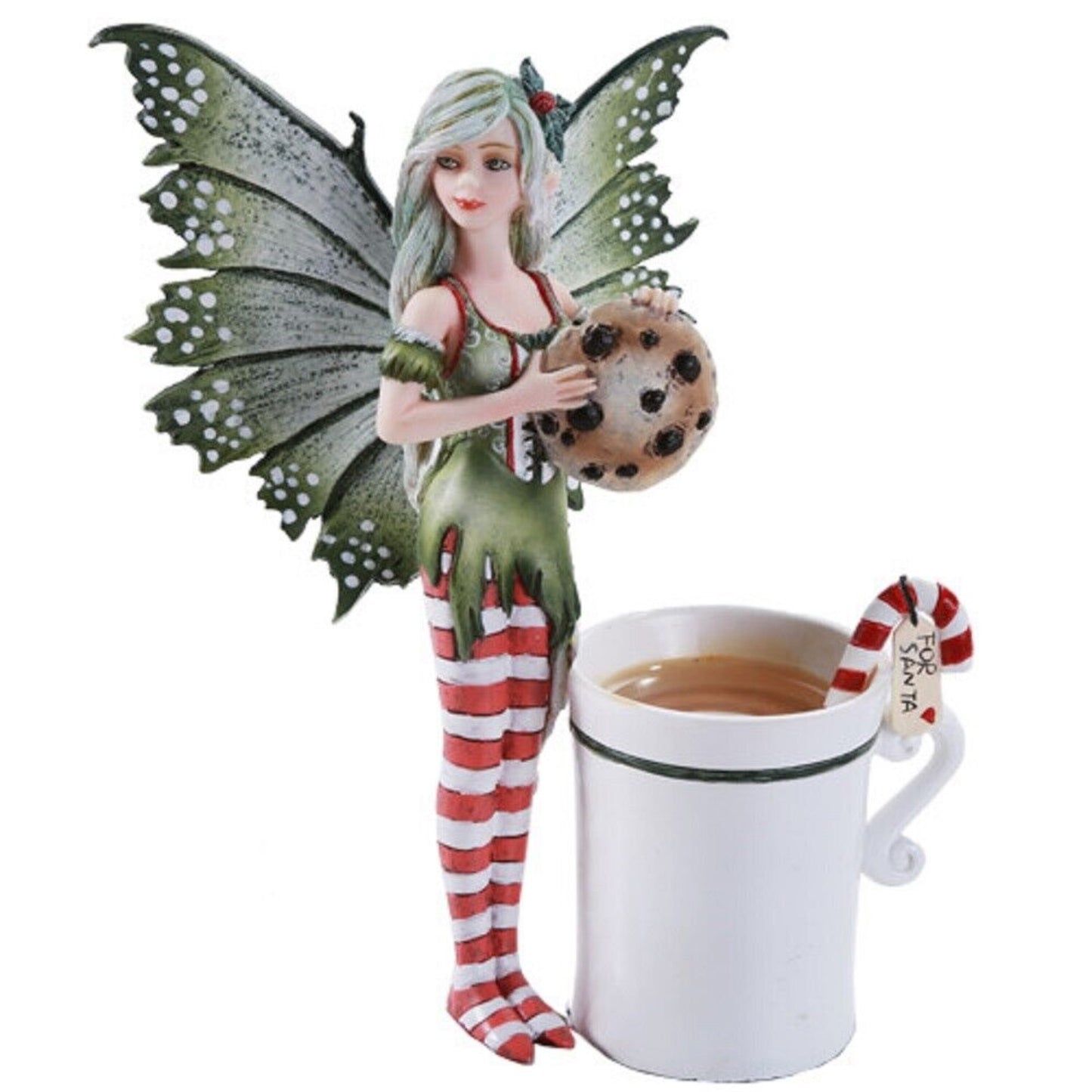 Amy Brown Christmas Cup Fairy Dragon Fantasy Art Figurine Collectible 5.75 inch