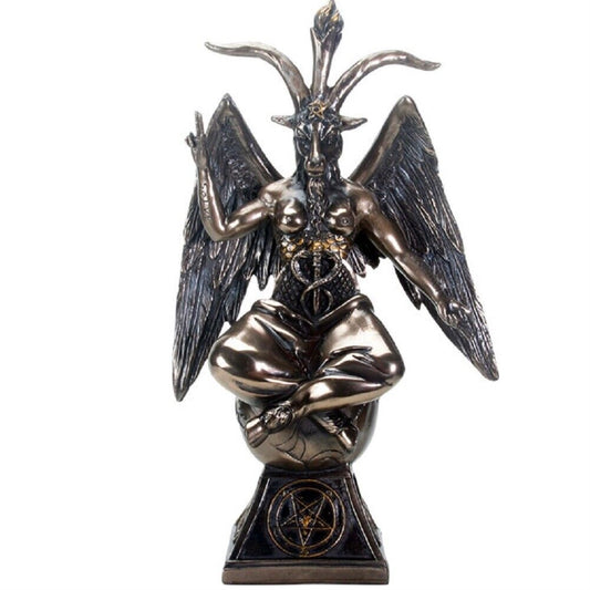 Goat Baphomet Satanism Sabbatic Sculpture Resin Statue Figurine 9.5 inch