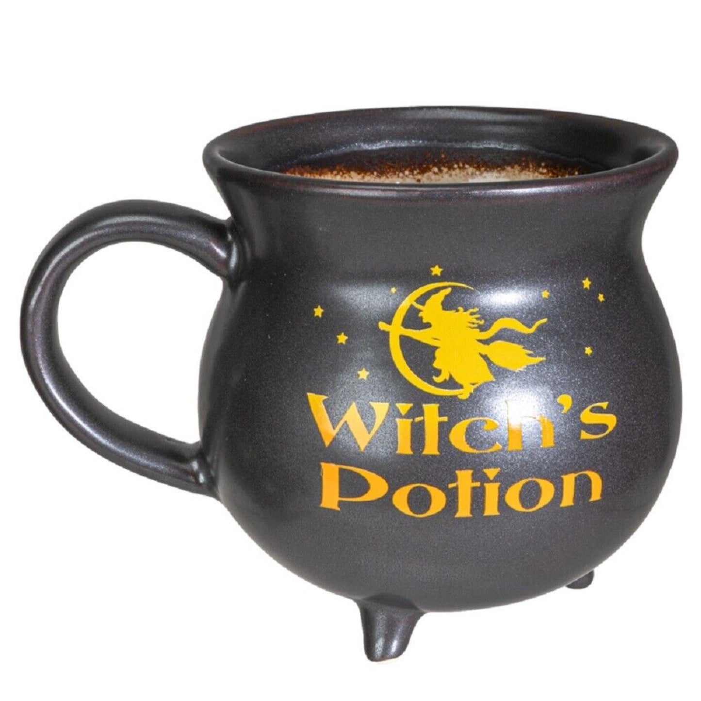 Witch's Potion Halloween Cauldron Porcelain Mug Bowl 5 x 6.75 inch