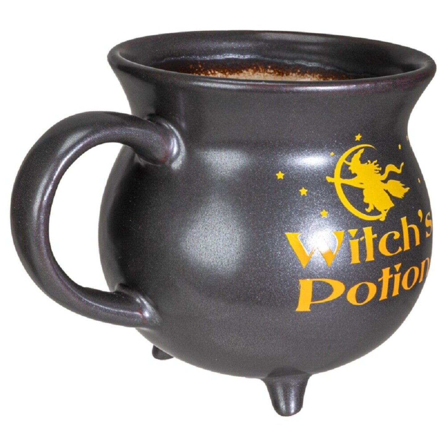 Witch's Potion Halloween Cauldron Porcelain Mug Bowl 5 x 6.75 inch