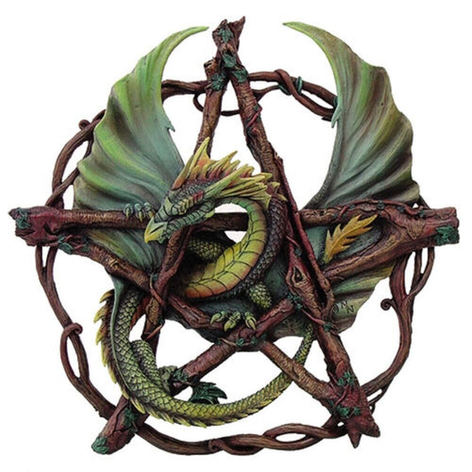 Forest Branch Design Pentagram Dragon Hanging Wall Decor 13 inch