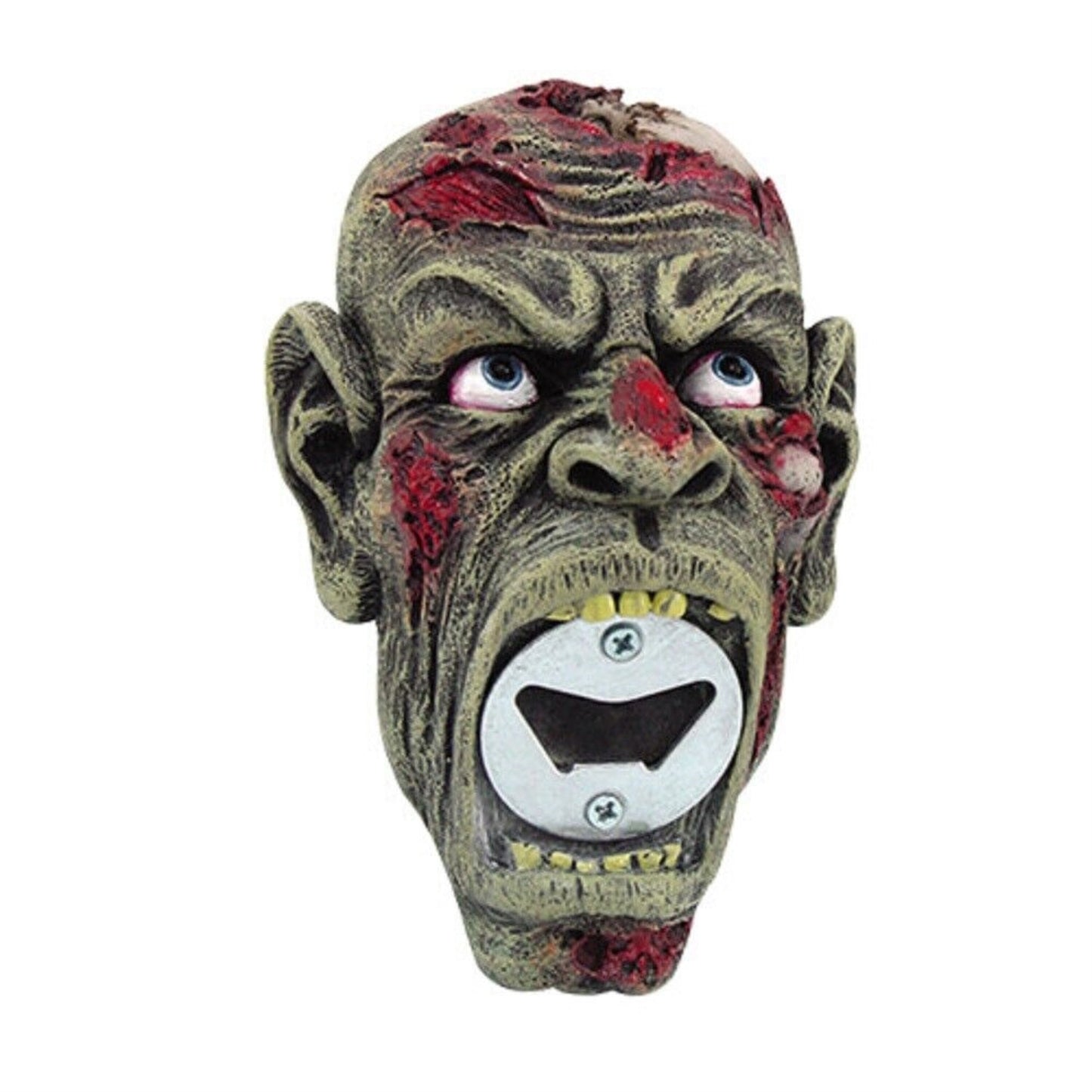Zombie Hand Painted Resin Wall Mounted Beer Bottle Opener 5.75 inch