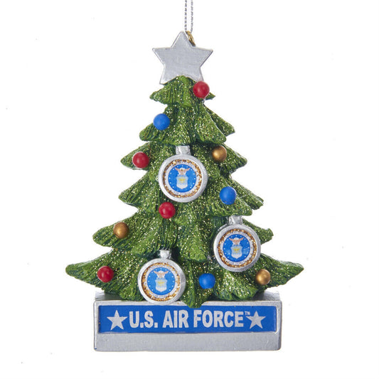 Green and Blue U.S Air Force Christmas Tree Ornaments 4.5"