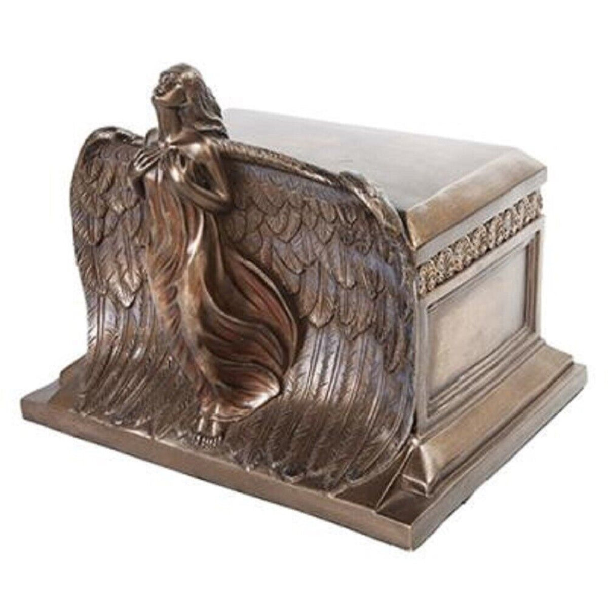 Rising Angel Keepsake Bronze Finish Resin Urn 11 inch