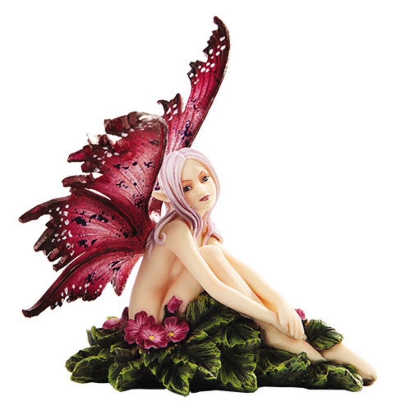 Amy Brown Wish You Were Here Faery Whimsical Pink Garden Fantasy Fairy Figurine 4.75 inch