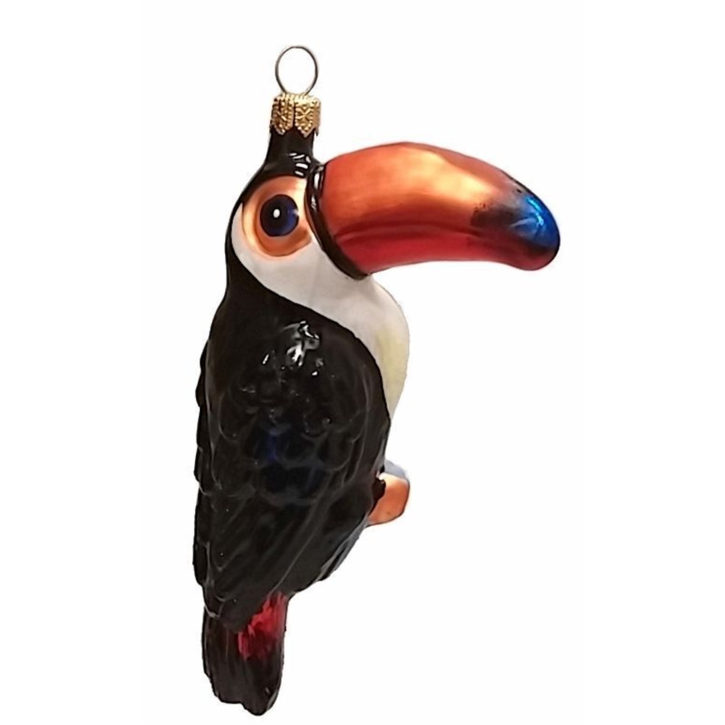 Pinnacle Peak Trading Toucan Bird Polish Mouth Blown Glass Christmas Ornament Holiday Decorations