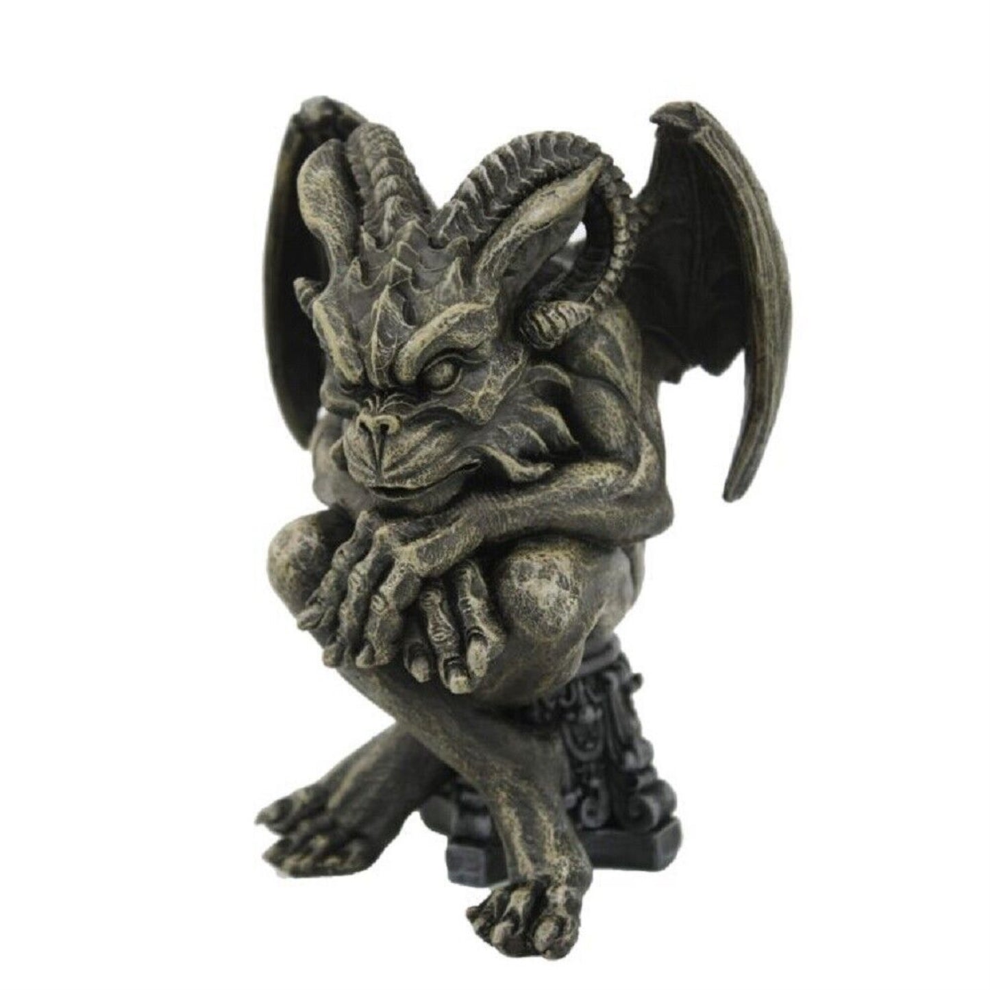 Sitting Gargoyle Statue Gothic Figurine 6 inches