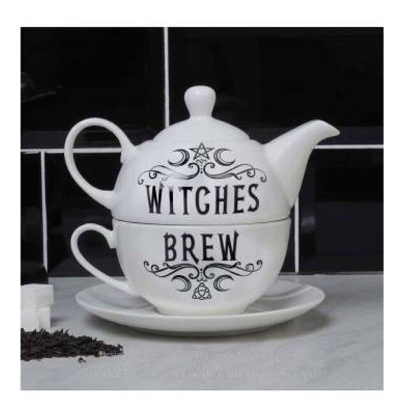 Witches Brew Ceramic Hex Tea for One
