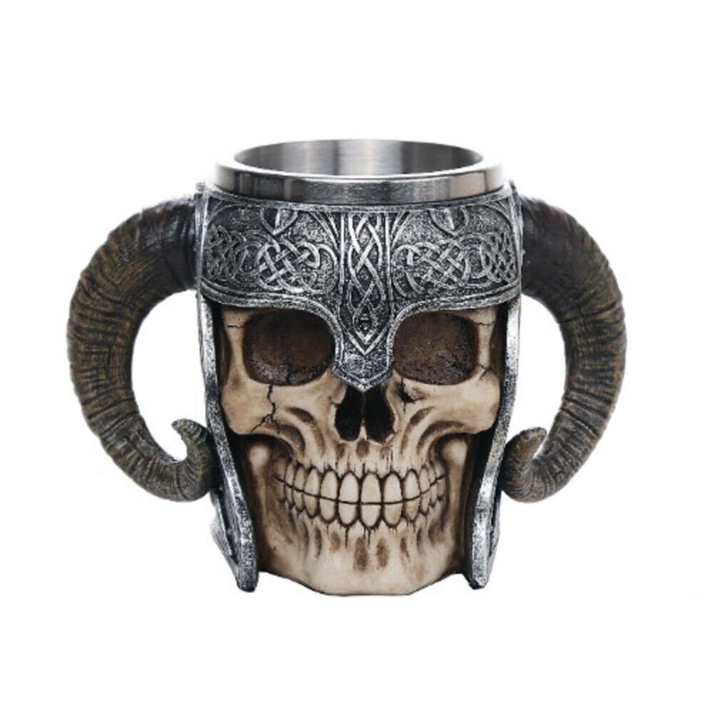 Viking Skull of Valhalla Warrior Mug Tankard 13oz with Stainless Steel Insert