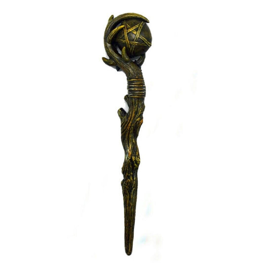 Fantasy Gifts Magic Wand with Pentagram Display Figurine 9 Inch