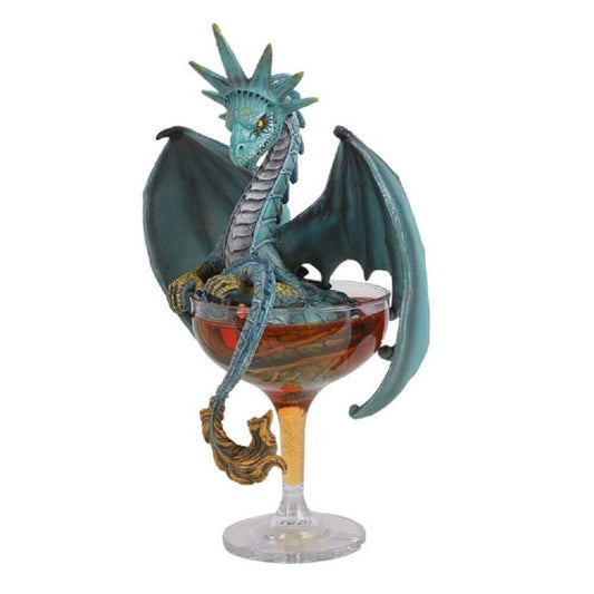 Manhattan Liberty Winged Dragon in Cup Resin Figurine By Stanley Morrison 8.5 inch