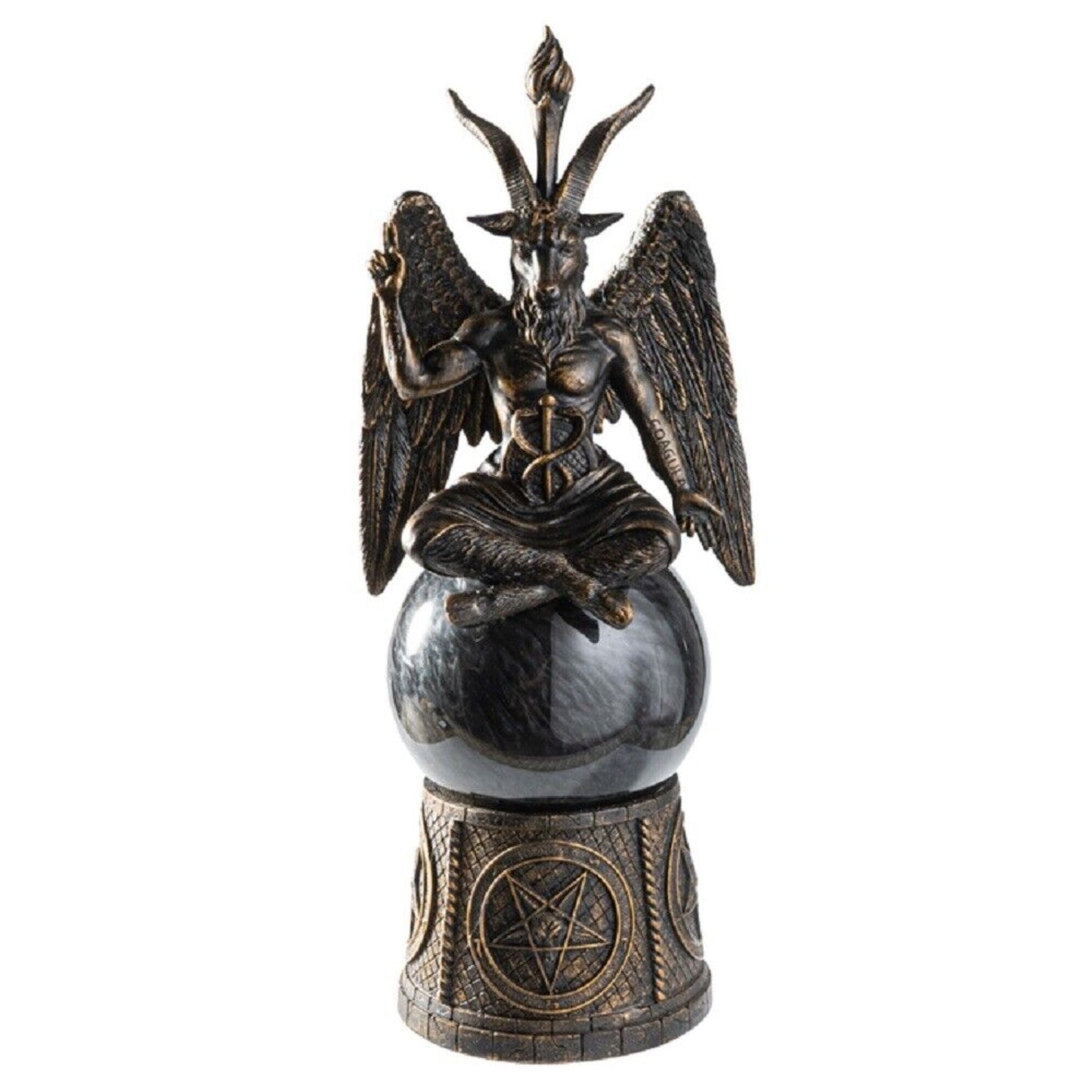 Baphomet Storm Ball Statue 12 inch