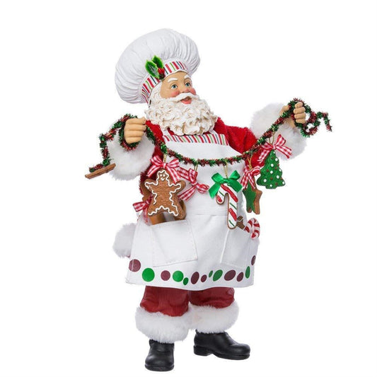 Kurt Adler 12 in. Fabriche Christmas Chef Santa
