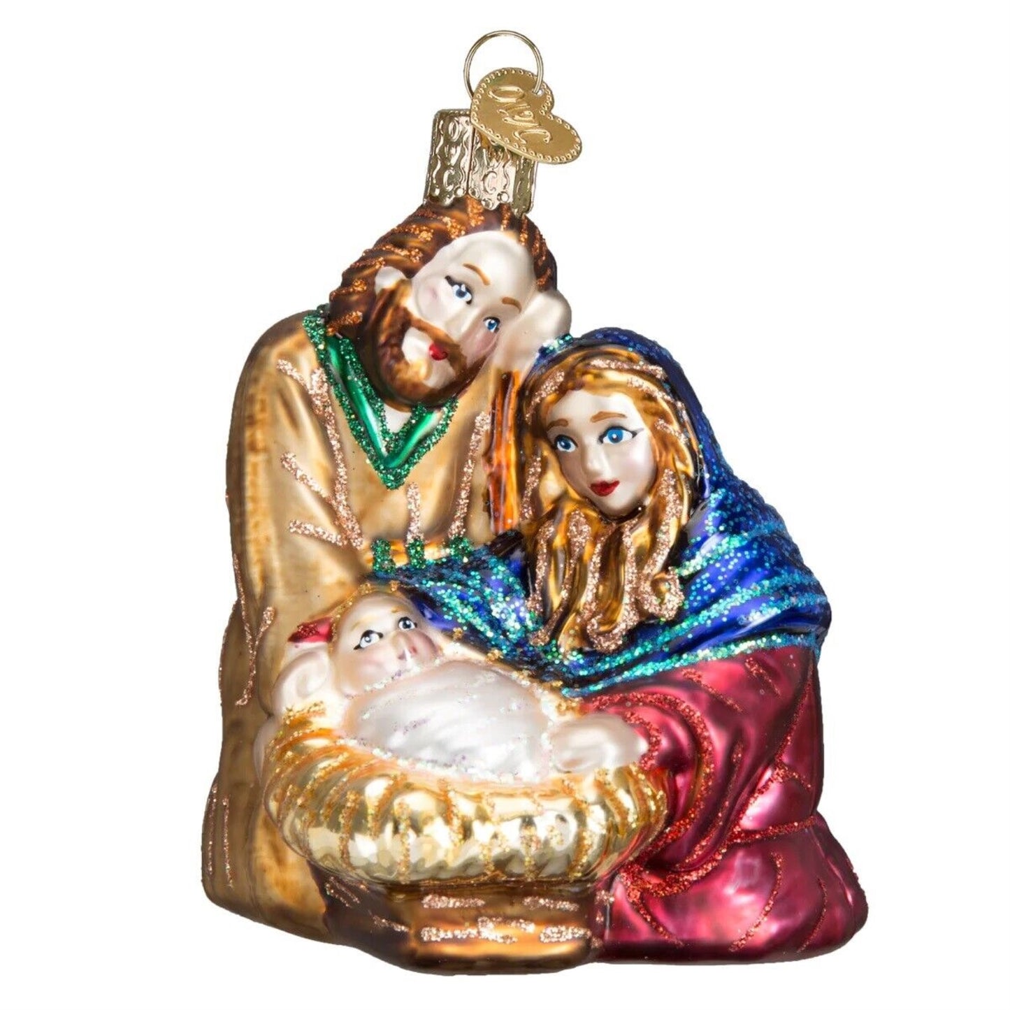 Old World Christmas 10207 Holy Family Glass Blown Ornament