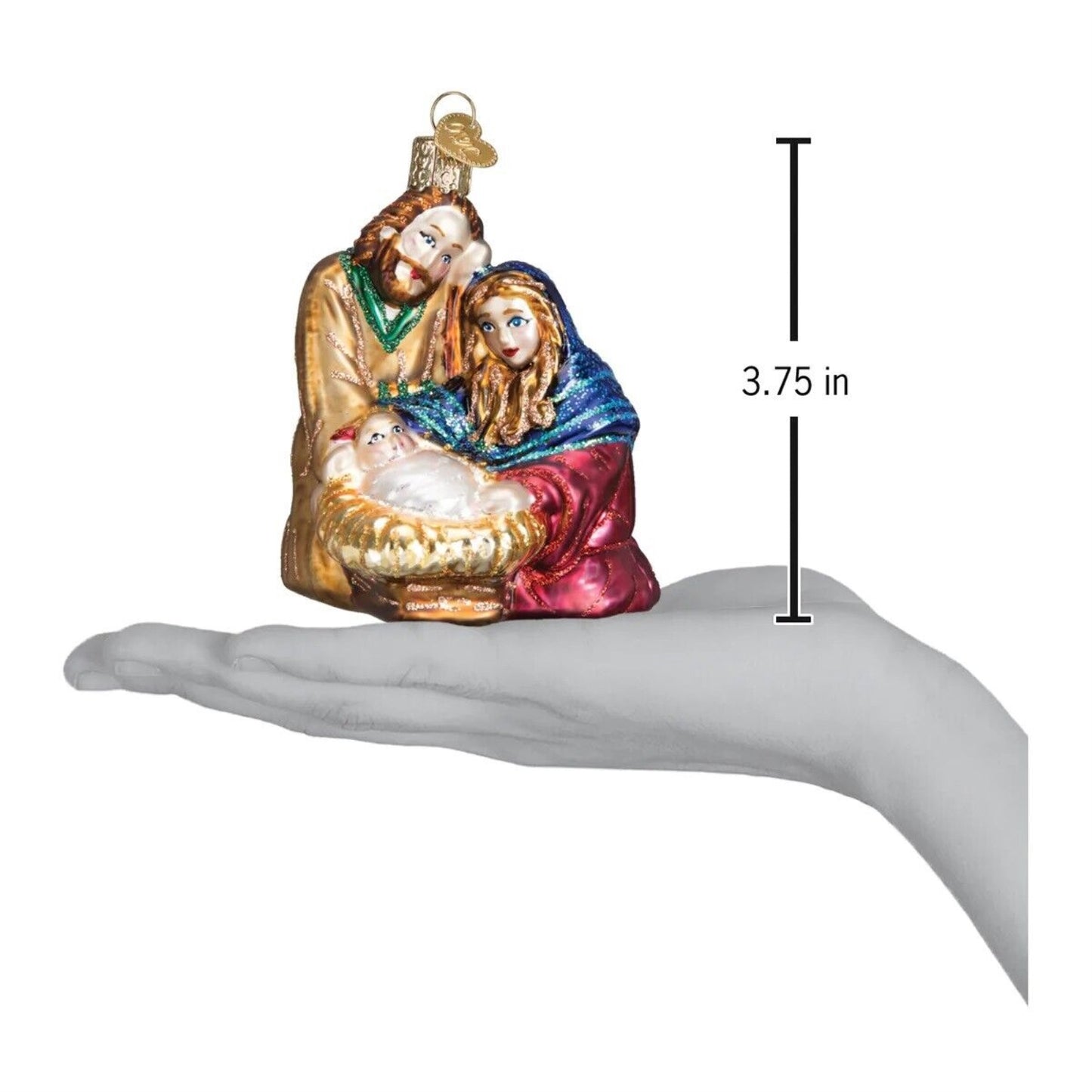 Old World Christmas 10207 Holy Family Glass Blown Ornament
