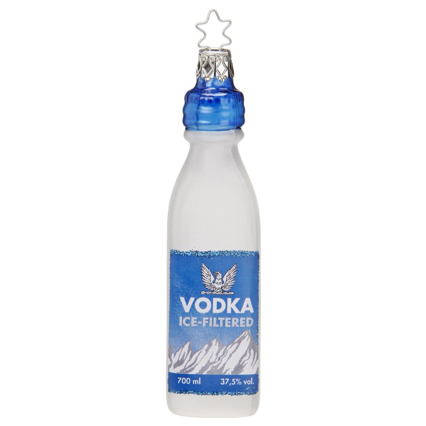 Inge Glas Vodka Bottle German Glass Christmas Tree Ornament FREE BOX