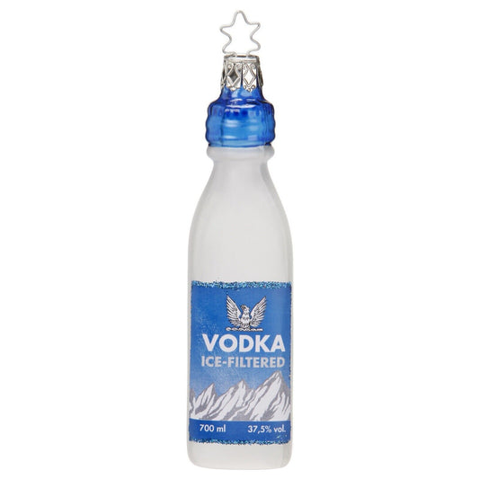 Inge Glas Vodka Bottle German Glass Christmas Tree Ornament FREE BOX
