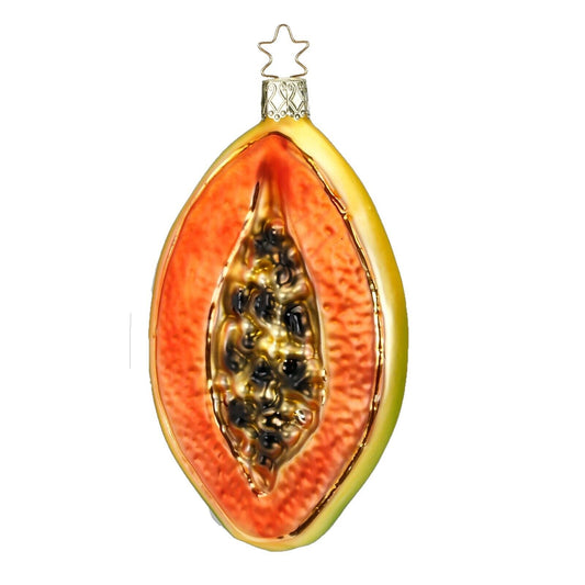 Inge Glas Papaya German Glass Christmas Tree Ornament Vegetable FREE BOX