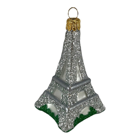 Pinnacle Peak Trading Eiffel Tower Paris France Mini Polish Glass Christmas Ornament Decoration 3.5 inch