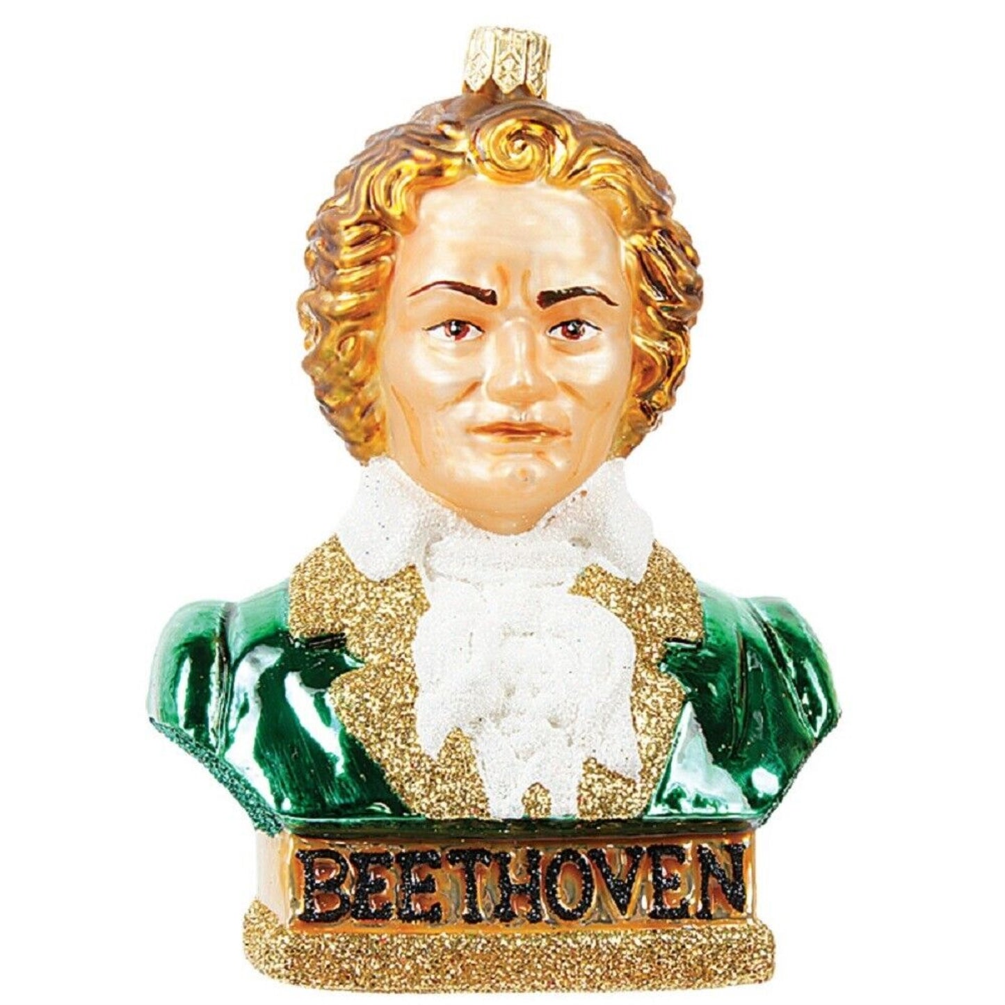 Pinnacle Peak Trading Beethoven Polish Mouth Blown Glass Christmas Ornament Famous Composer Decoration
