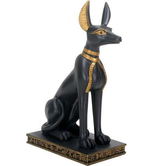 Ancient Egyptian Sitting Anubis Figurine Egypt Home Decoration 9.25 inch
