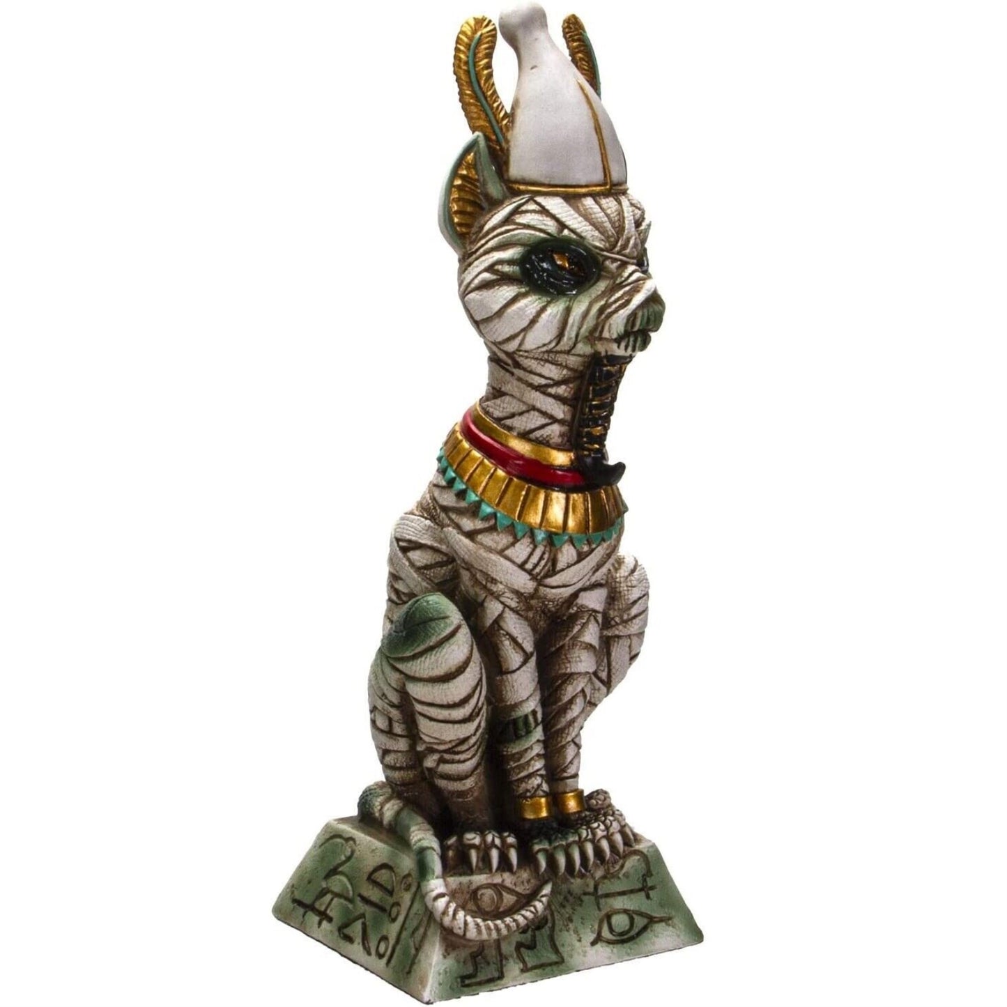 Egyptian God Of The Dead And Rebirth Osiris Mummy On Hieroglyphic Base Figurine 8 inch