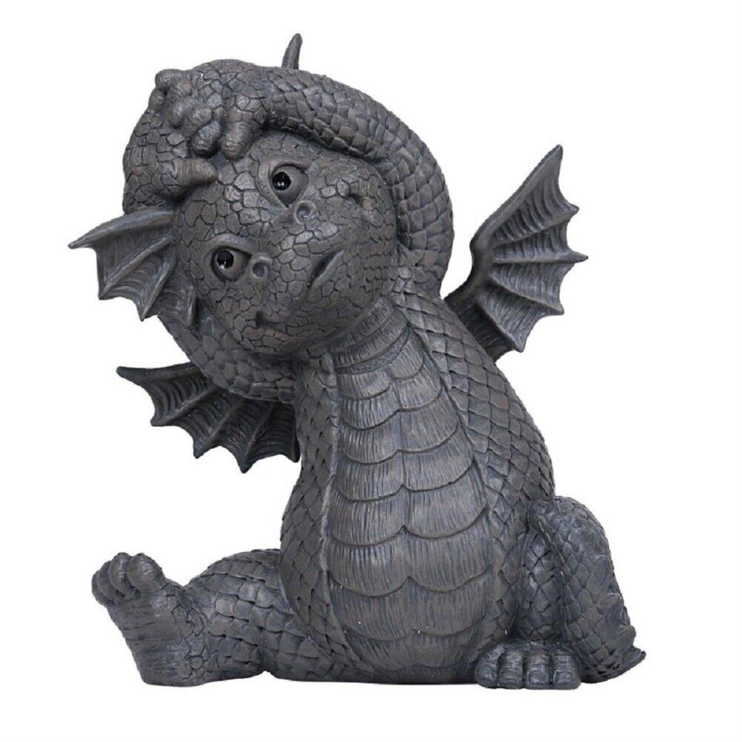 Yoga Pose Dragon Resin Outdoor Garden Statue Decoration 9 x 10.25 inch
