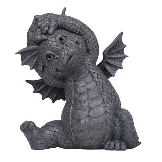 Yoga Pose Dragon Resin Outdoor Garden Statue Decoration 9 x 10.25 inch