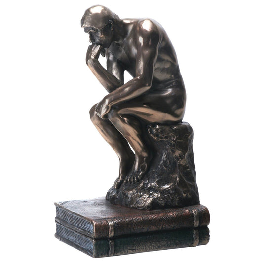 The Thinker Male Statue Resin Figurine Bronze Color 7.75 inch