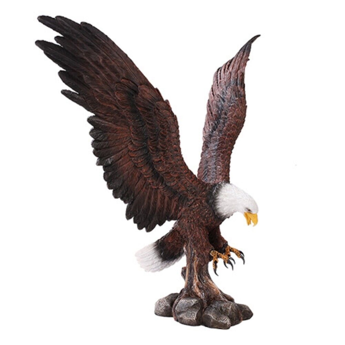 Large Bald Eagle Home Decor Statue Made of Polyresin 17.25 x 17.5 inches