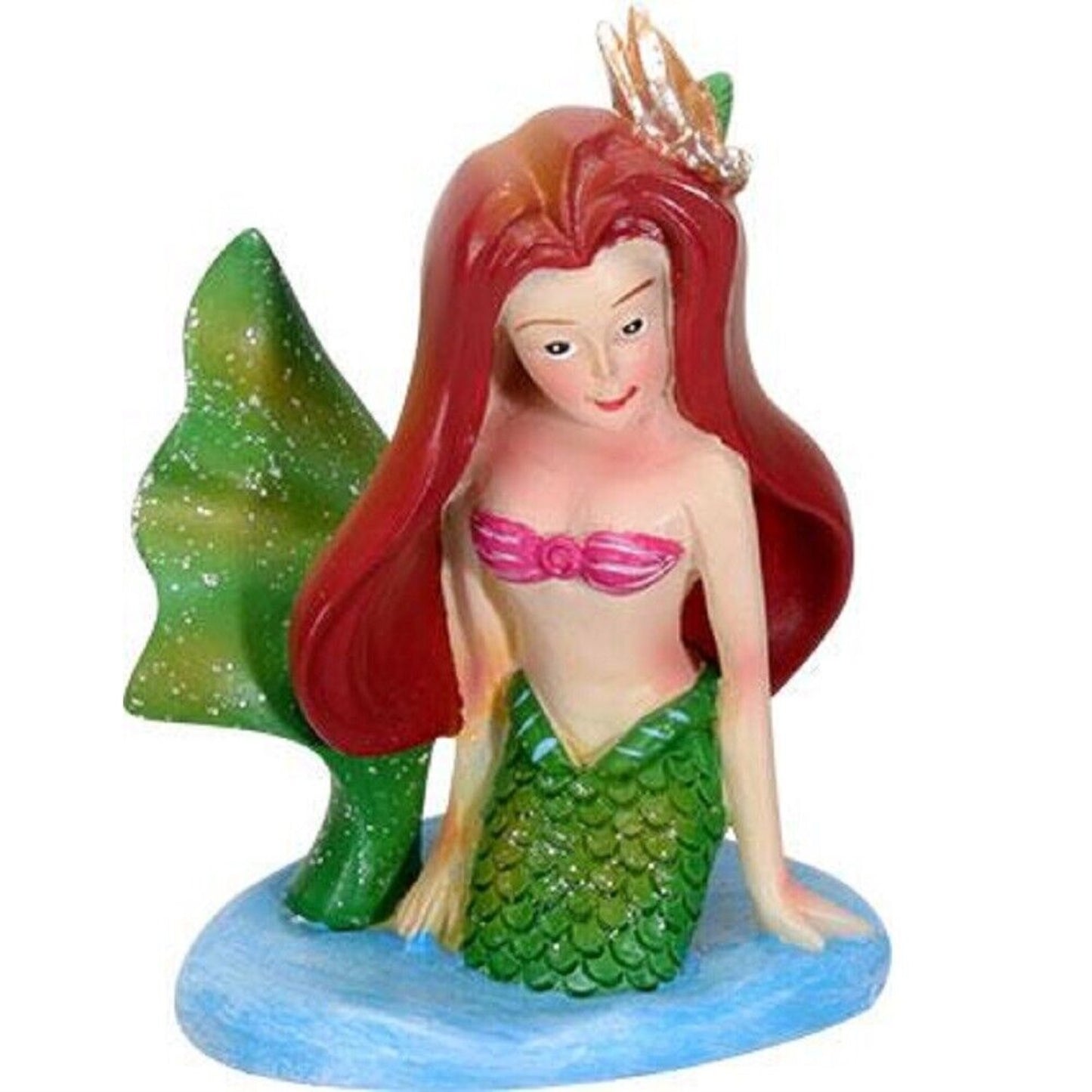 Harliequin Mermaid Figurine 3.5 inch Small Statue Colorful Mermaid Collectible