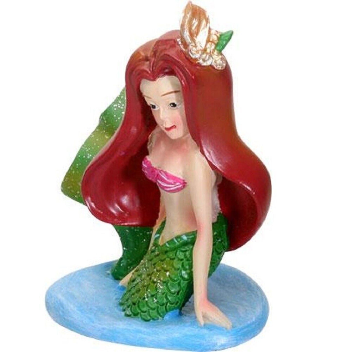 Harliequin Mermaid Figurine 3.5 inch Small Statue Colorful Mermaid Collectible