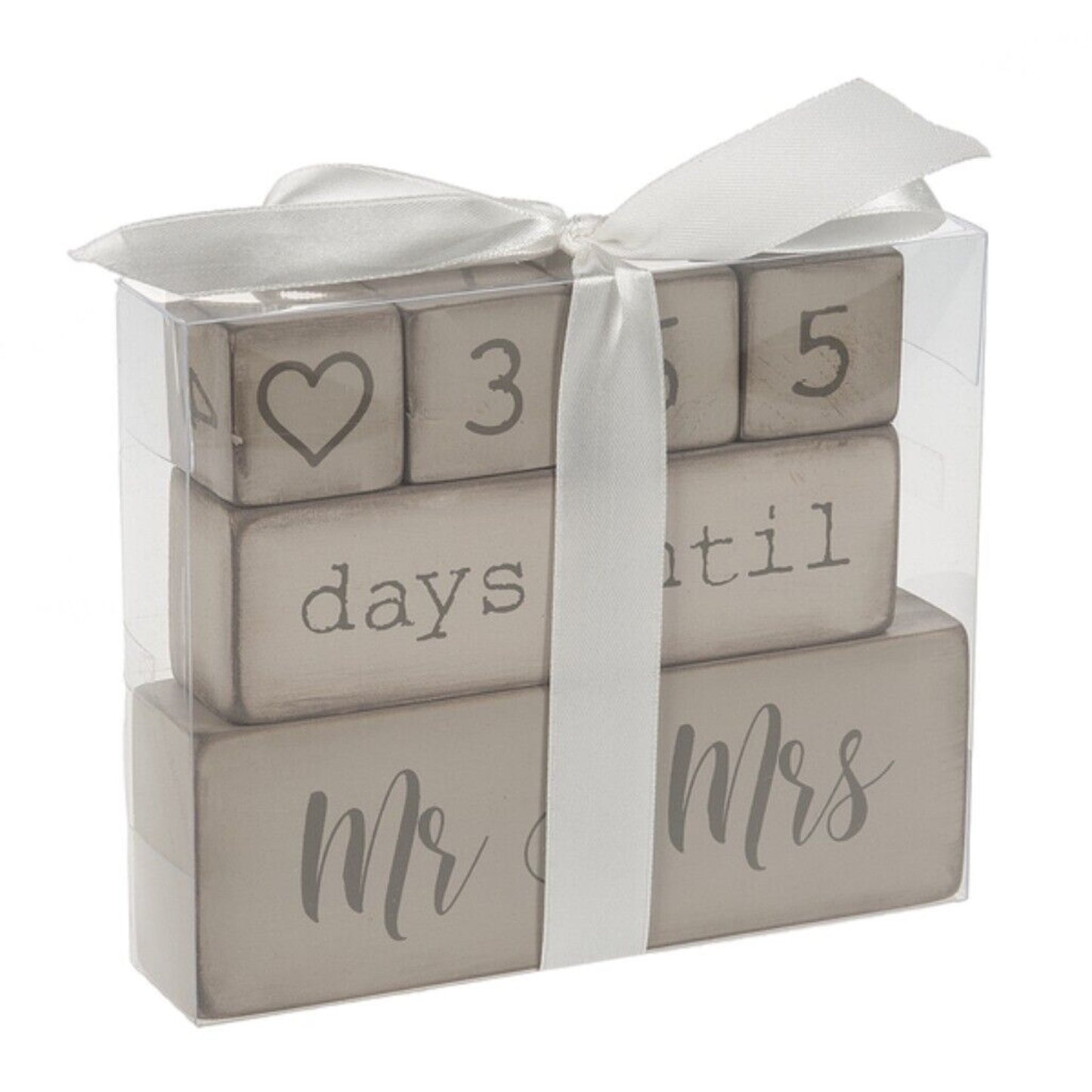 Ganz 6 Piece Wooden Block Wedding Day Countdown Calendar