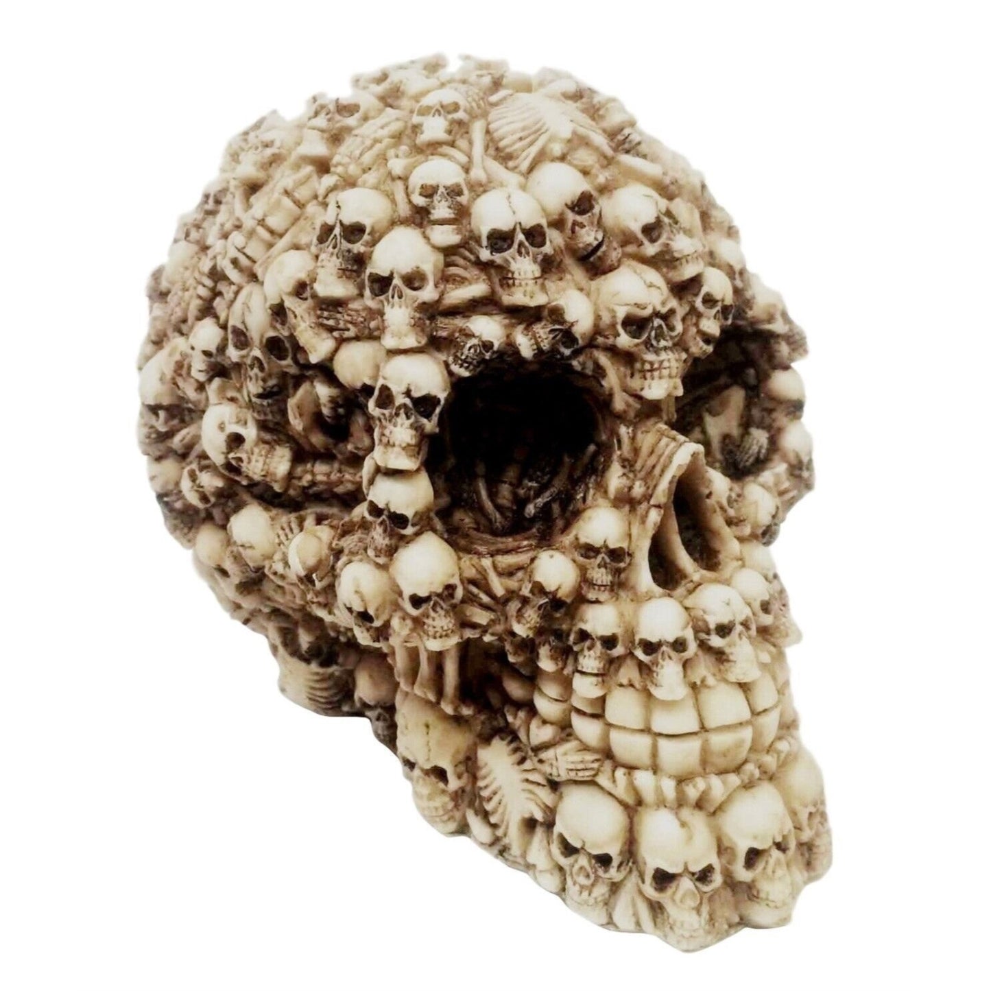 Boneyard Skull with Human Skulls Halloween Figurine 5 inch