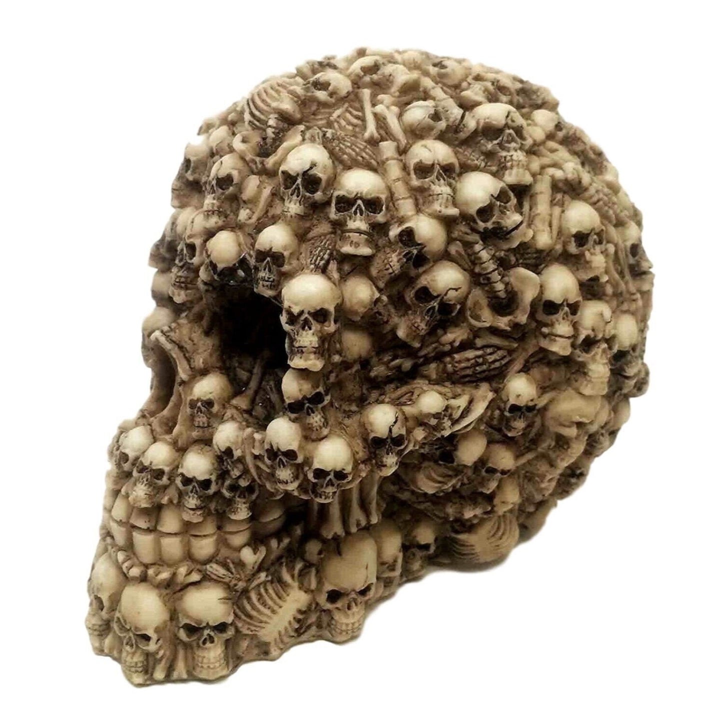 Boneyard Skull with Human Skulls Halloween Figurine 5 inch