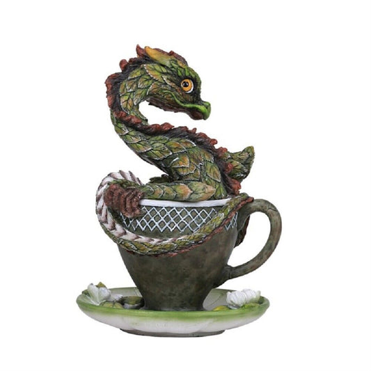 Flower Dragon in The Green Tea Cup Figurine by Stanley Morrison 6 inch