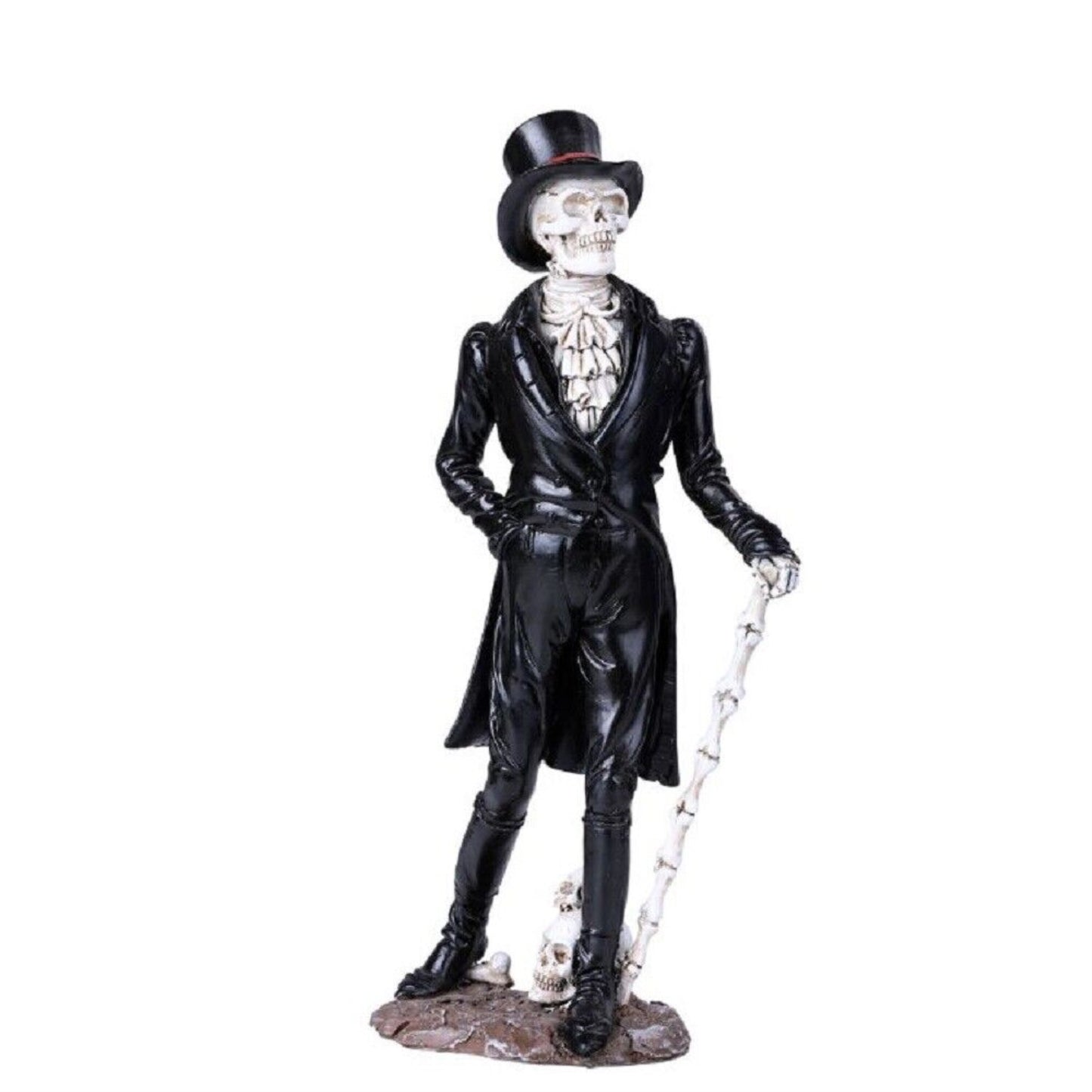 Skeleton Gentleman Groom in Steampunk Tuxedo and Top Hat Figurine 13 inch