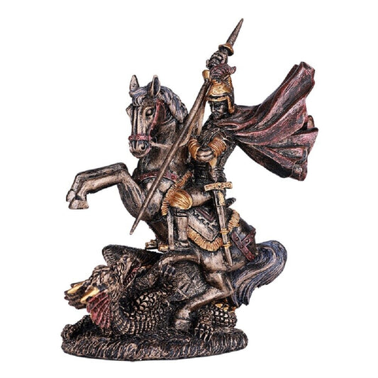 Saint George The Dragon Slayer Classic Resin Statue Figurine 4.75 inches Tall