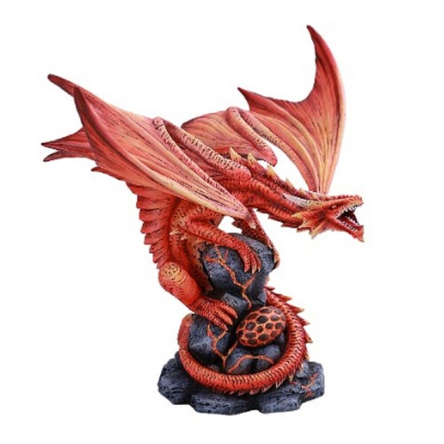 Anne Stokes Age of Dragons Fire Wind Dragon on Rock Home Tabletop Decorative Resin Figurine 9.5 inch