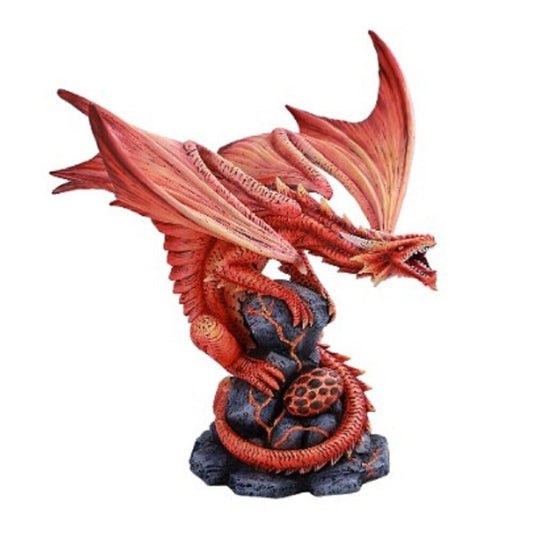 Anne Stokes Age of Dragons Fire Wind Dragon on Rock Home Tabletop Decorative Resin Figurine 9.5 inch