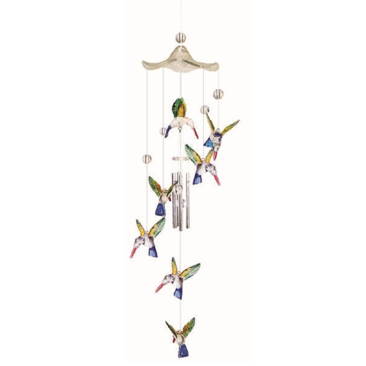 Spoontiques Hummingbirds Acrylic Outdoor Garden Wind Chime 15 inch