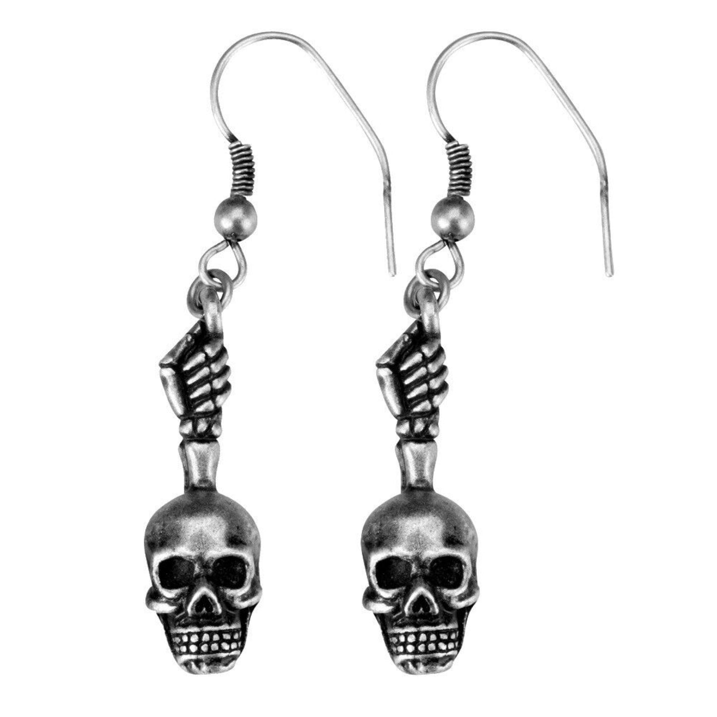 Skull Hand Earrings - Collectible Jewelry Accessory Dangle Studs Jewel
