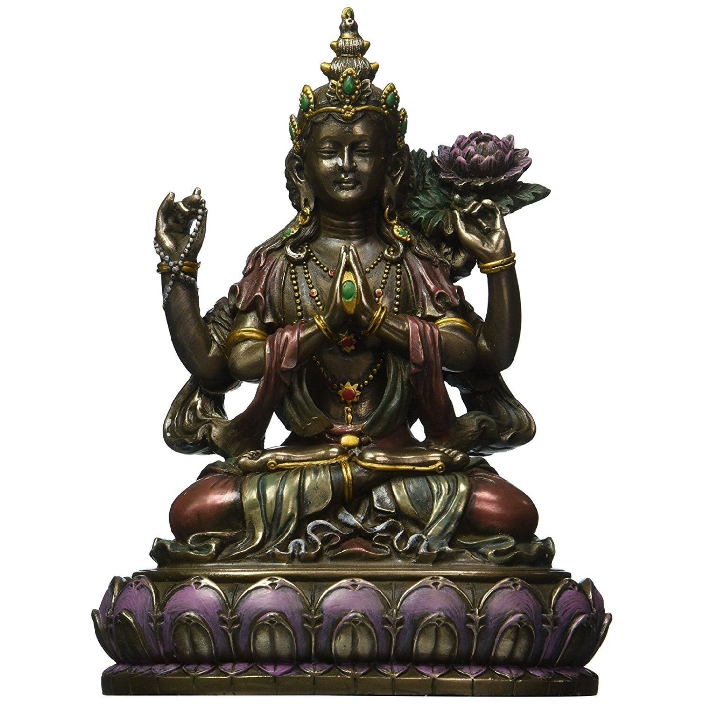 Buddhist Avalokiteshvara Kuan Yin Buddhism Statue Figurine 6.5 inch