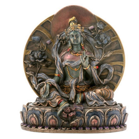 Small Green Tara Hindu Mahavidyas Great Wisdom Goddess Hinduism Figurine 6 inch
