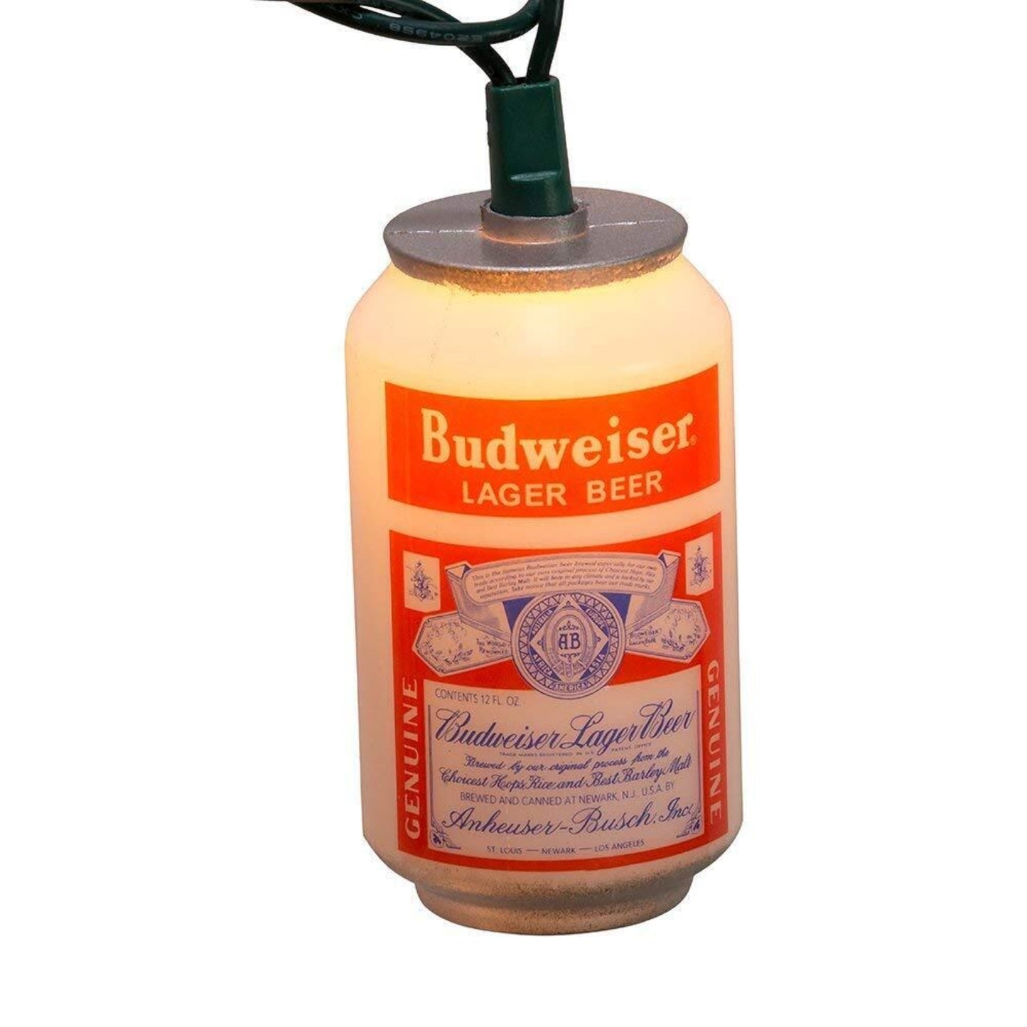 Kurt Adler Indoor/Outdoor String 10-Light Set, Vintage Budweiser Cans
