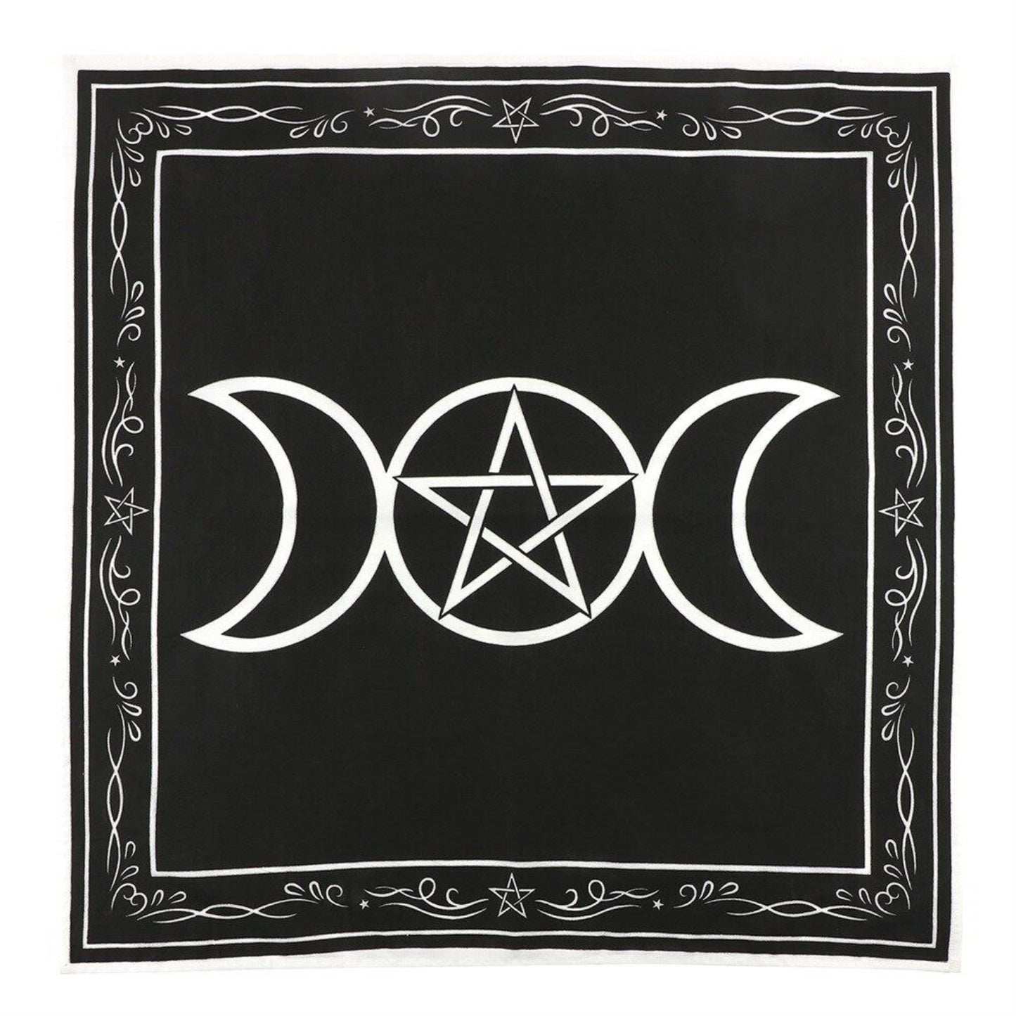 Triple Moon Altar Cloth 27.5 x 27.5 Inch Wicca Witchcraft Pagan Decoration