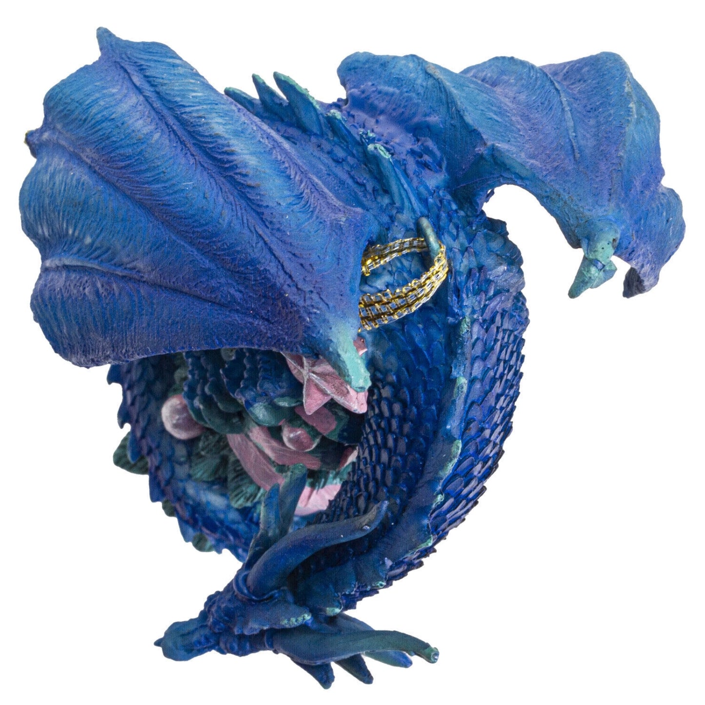 Blue Dragon on Christmas Tree Hanging Ornament 5 inch