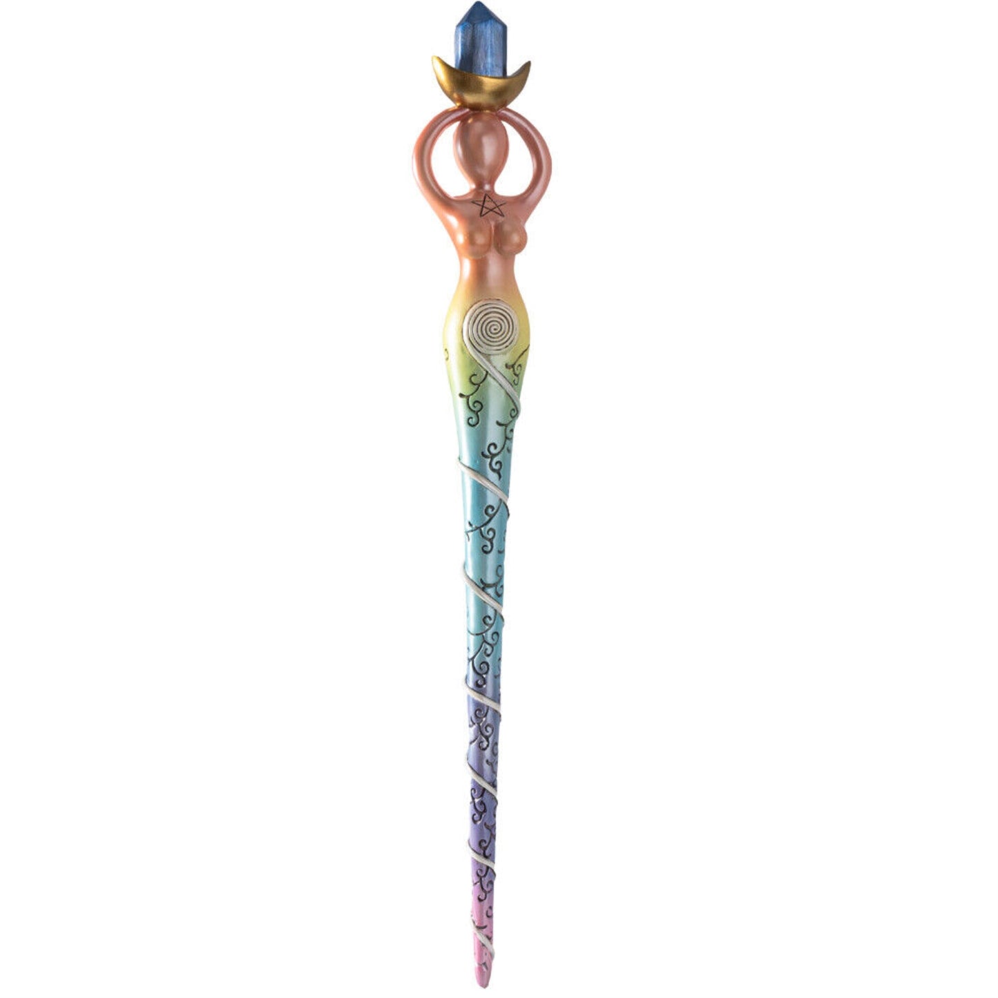 Spiral Goddess Resin Mystical Magic Wand Cosplay Prop Home Decoration 14 inch
